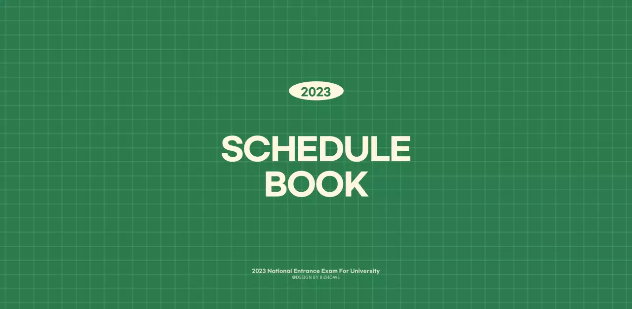 SAT D-Day notepad concept wall calendar in green and light yellow