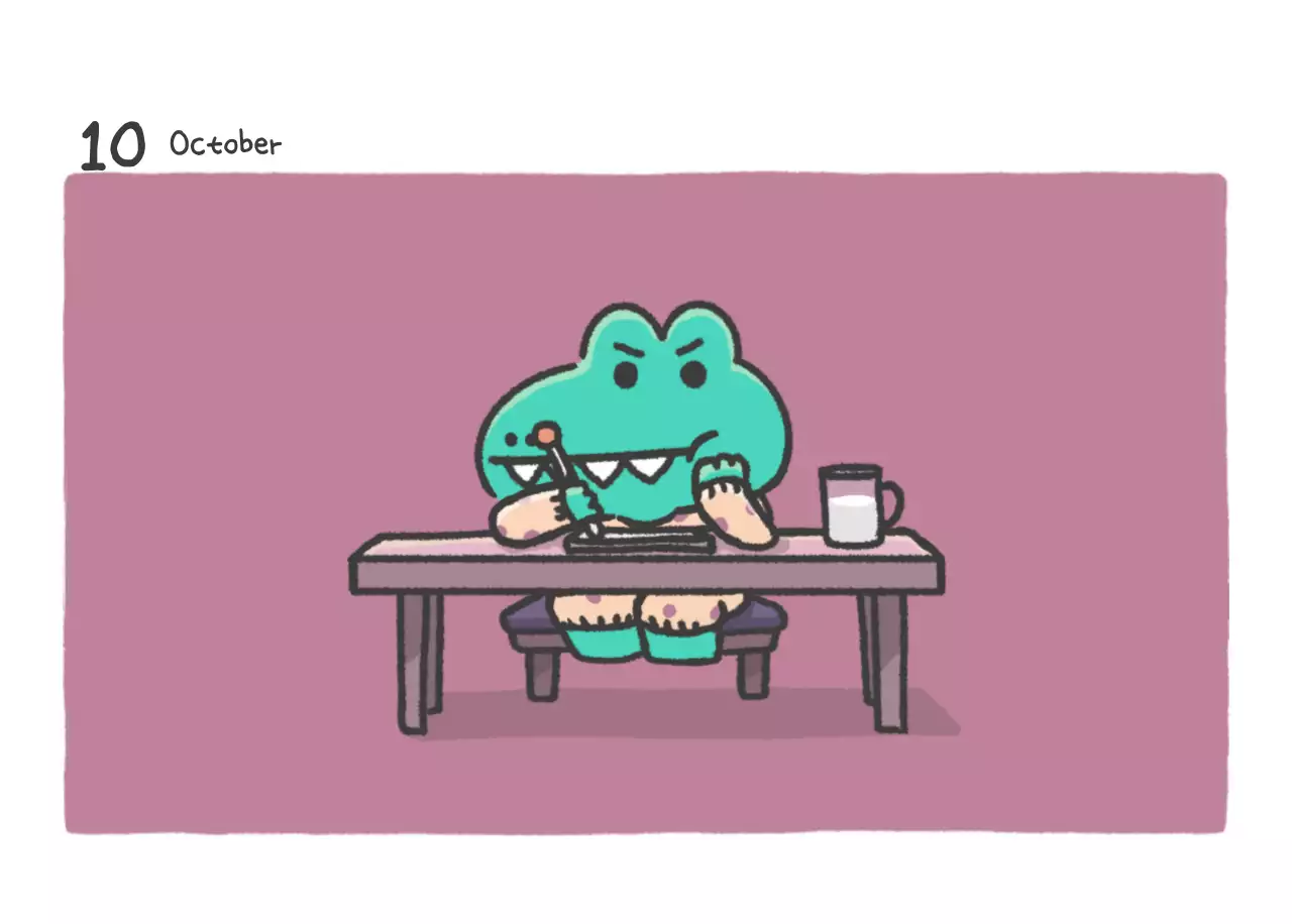 A calendar with a cute Argo illustration concept