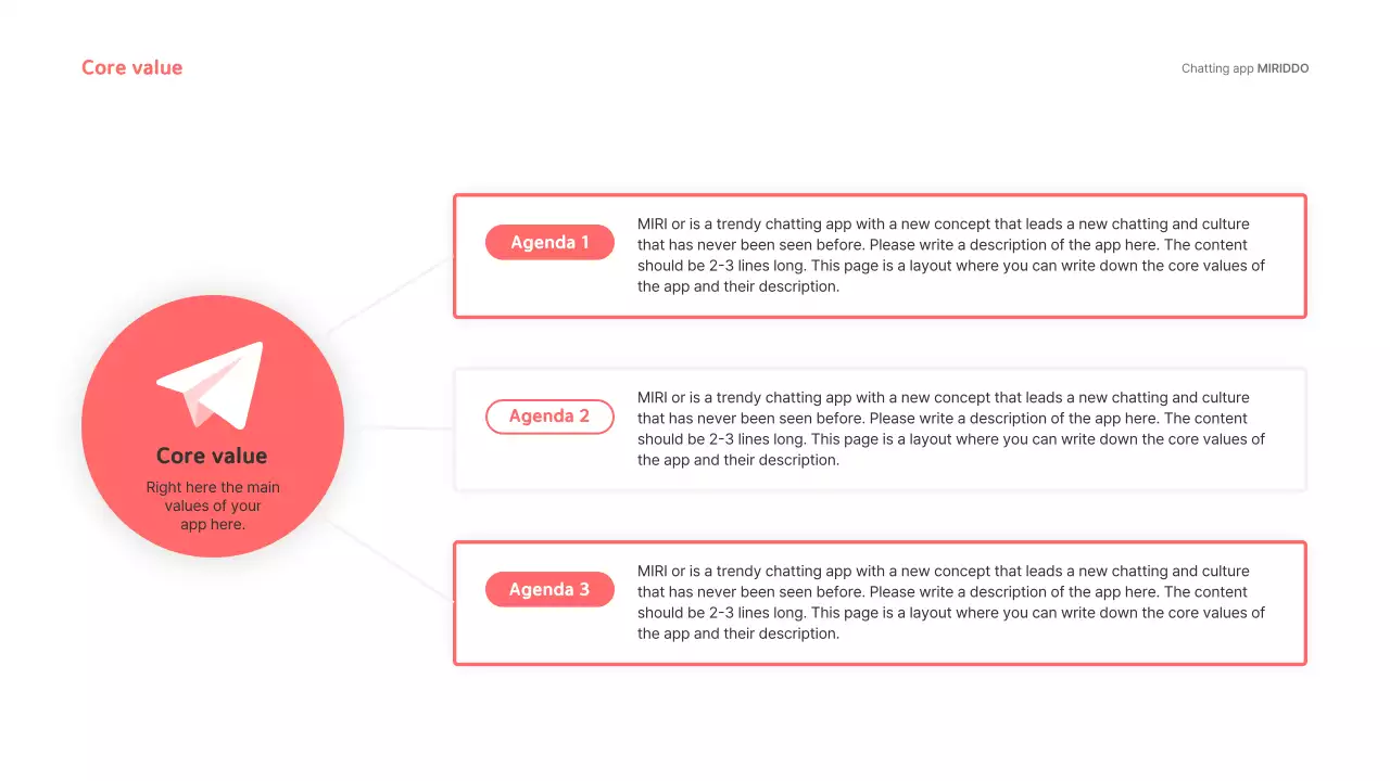 Coral Modern Chat 프로모션 프리젠테이션