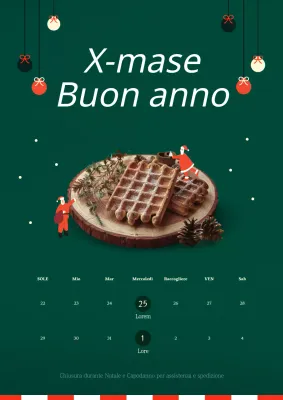 Simpatiche chiusure natalizie con decorazioni natalizie verdi e coccolose