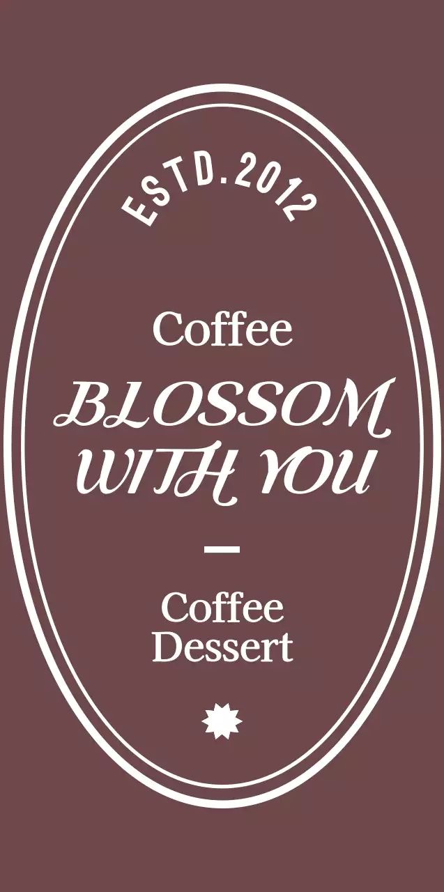 Emotional cafe logo in brown and white