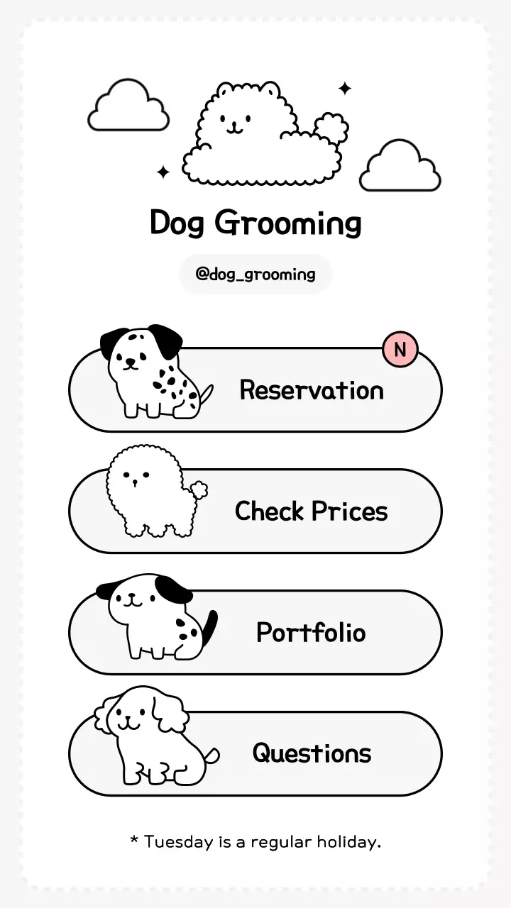 블랙 미니멀 도그 정보 인스타그램 포스트