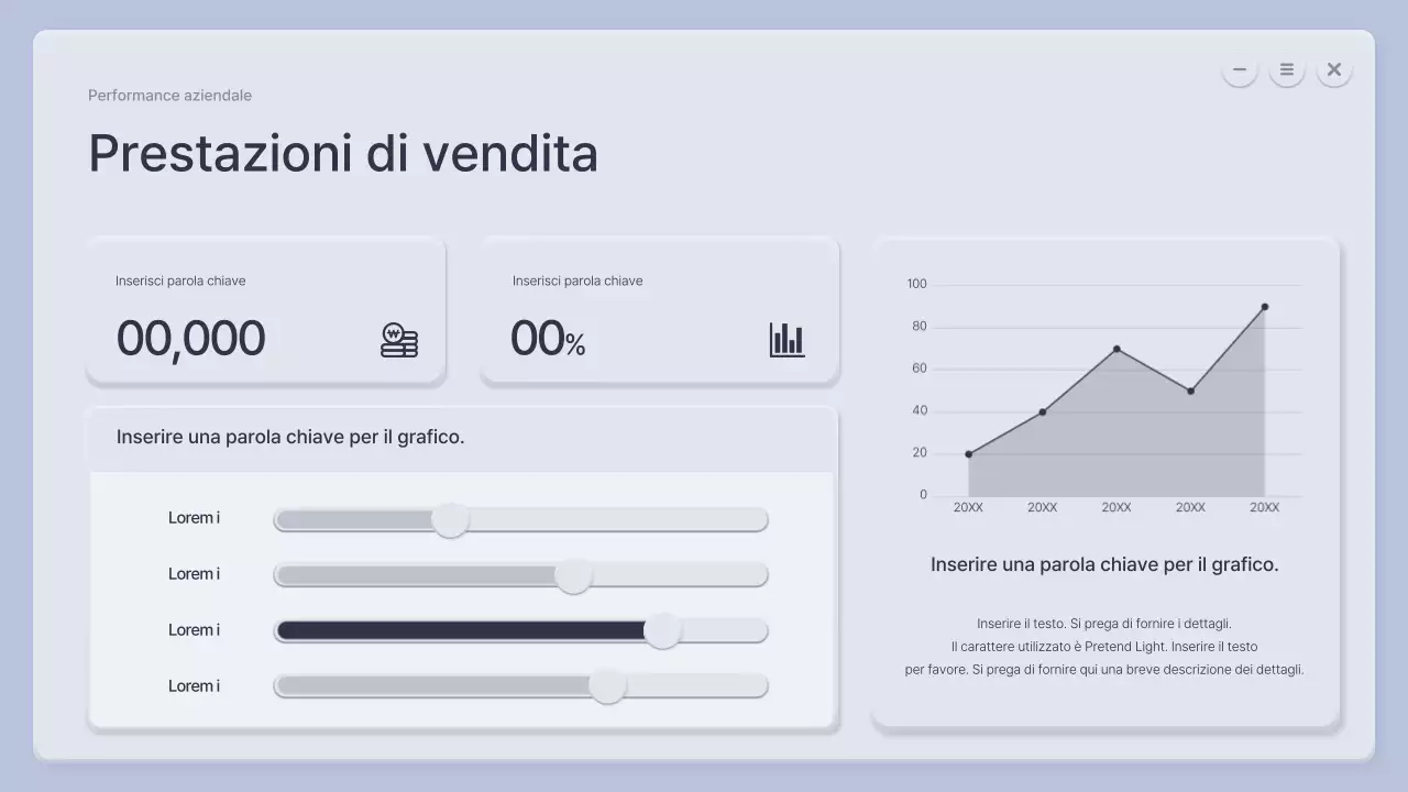 Un profilo aziendale tridimensionale in blu e grigio