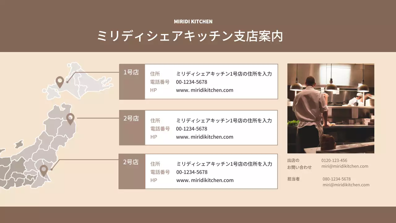 ベージュ シンプル キッチン 提案書 プレゼンテーション