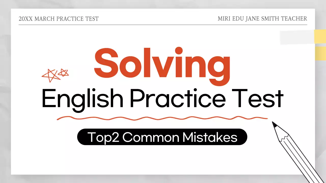 Red and white test paper themed mock test answers