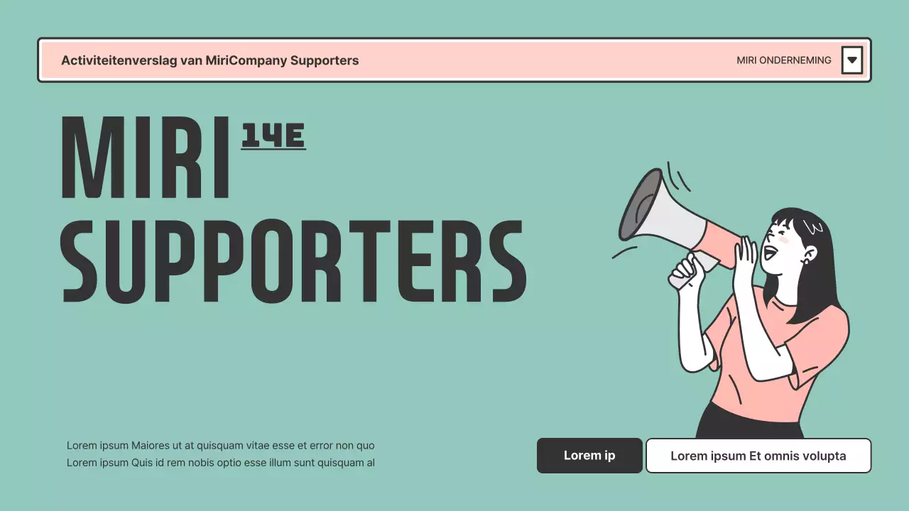 Supportersrapporten in roze en mintkleurige browserframes