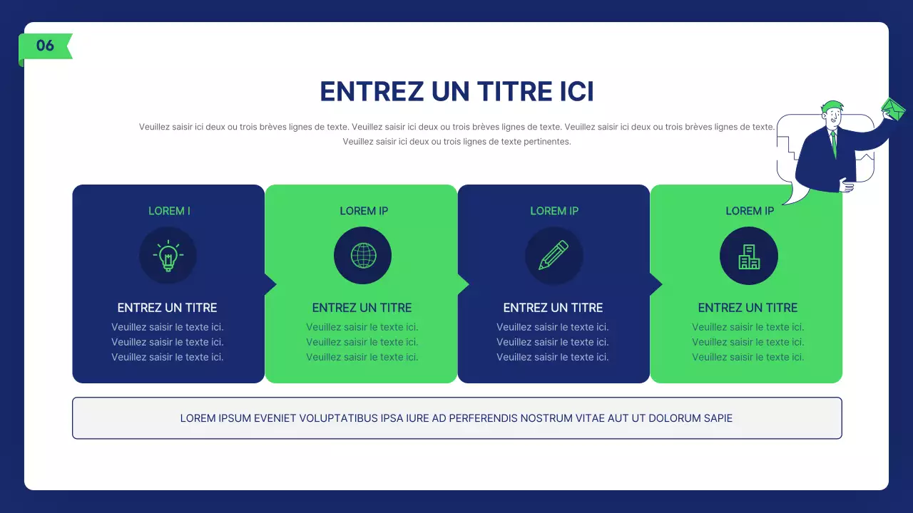 Rapport d'illustration d'entreprise propre en marine