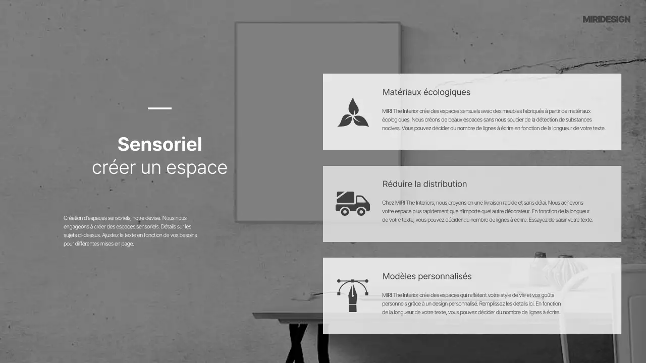 Modèle de design d'espace blanc et gris