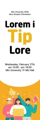 Banner amarelo moderno para eventos estudantis