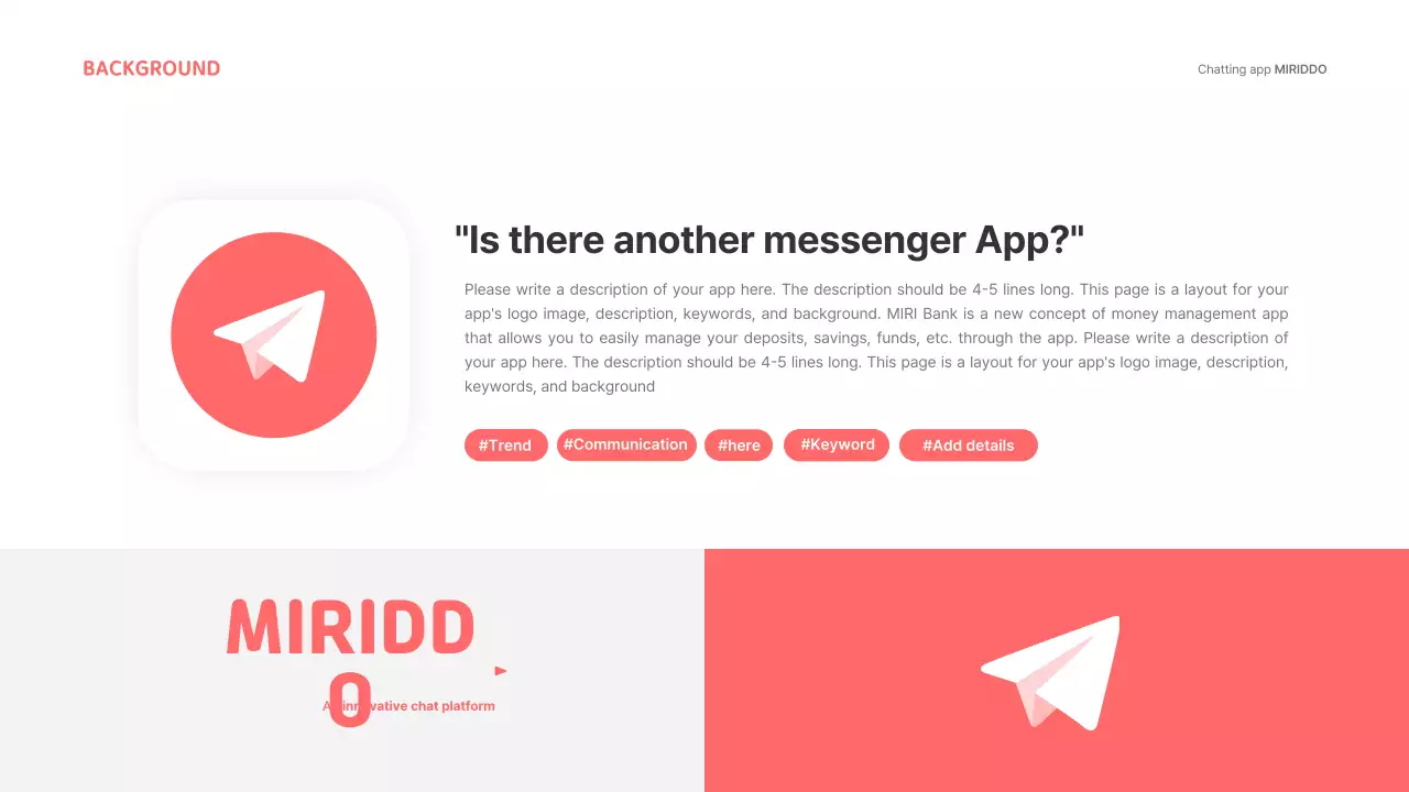 Coral Modern Chat 프로모션 프리젠테이션