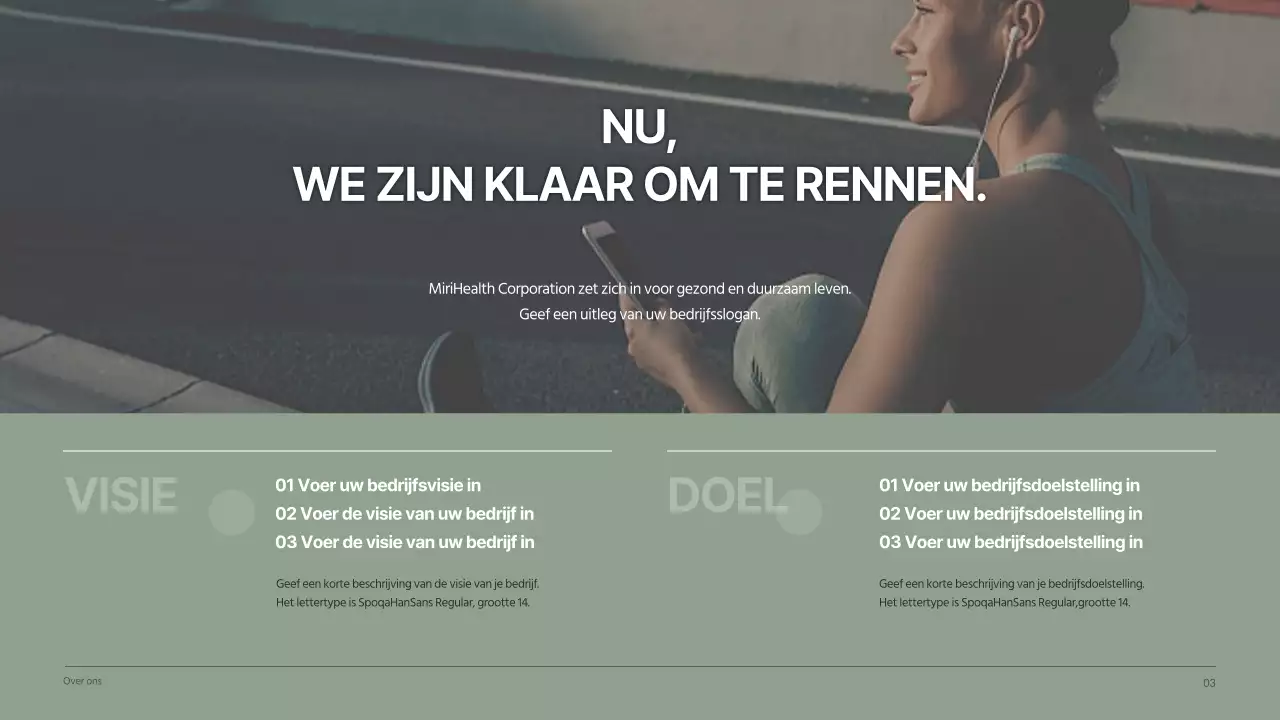 Rustig en schoon bedrijfsrapport voor gezondheidsbedrijf in donkergroene tinten