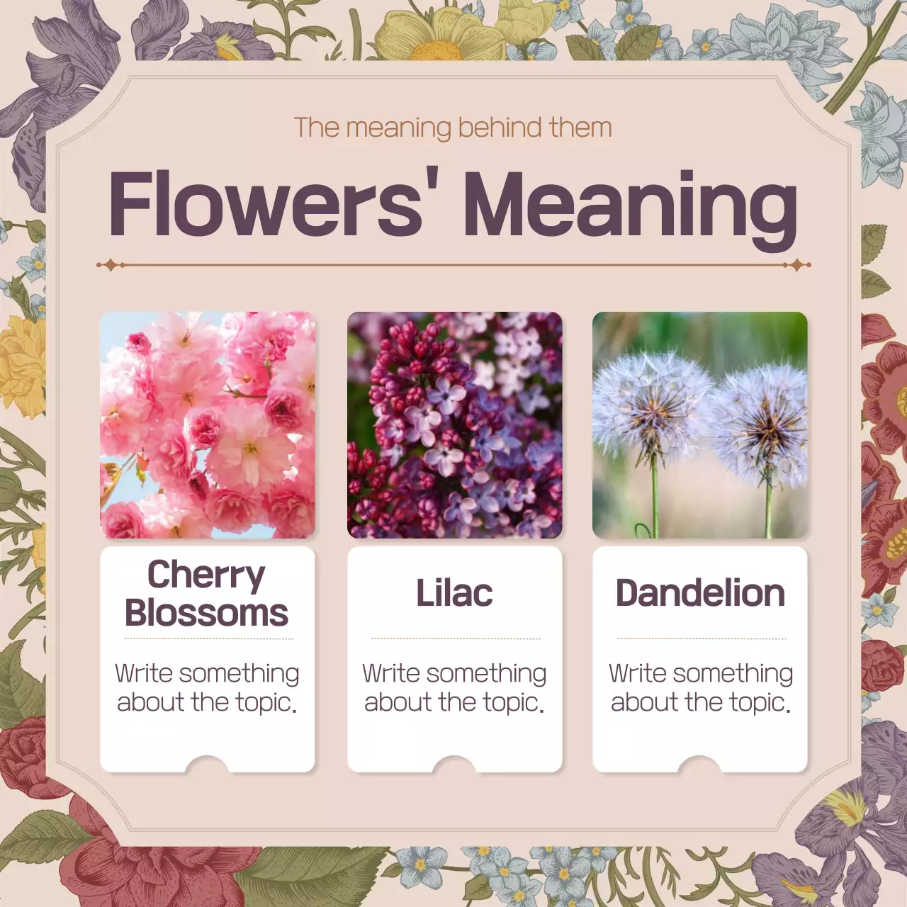 Spring flower concept of pink vintage flower full concept