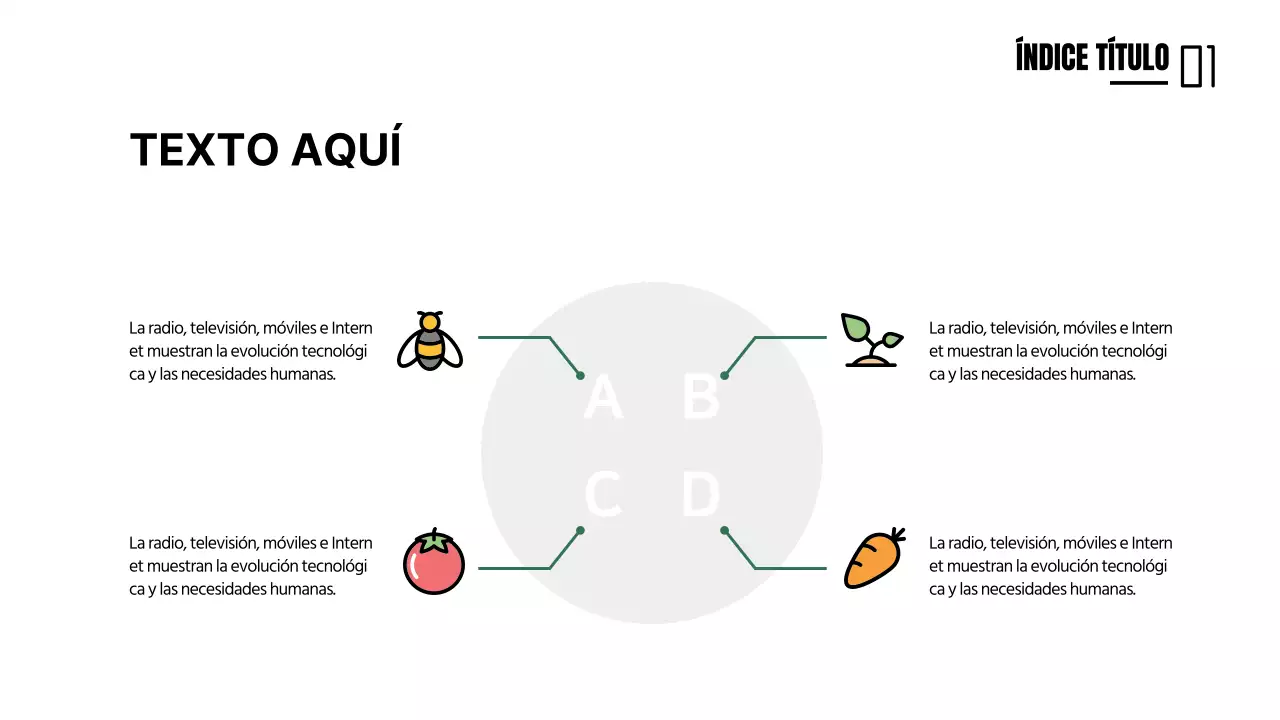Bonita agenda conceptual en verde