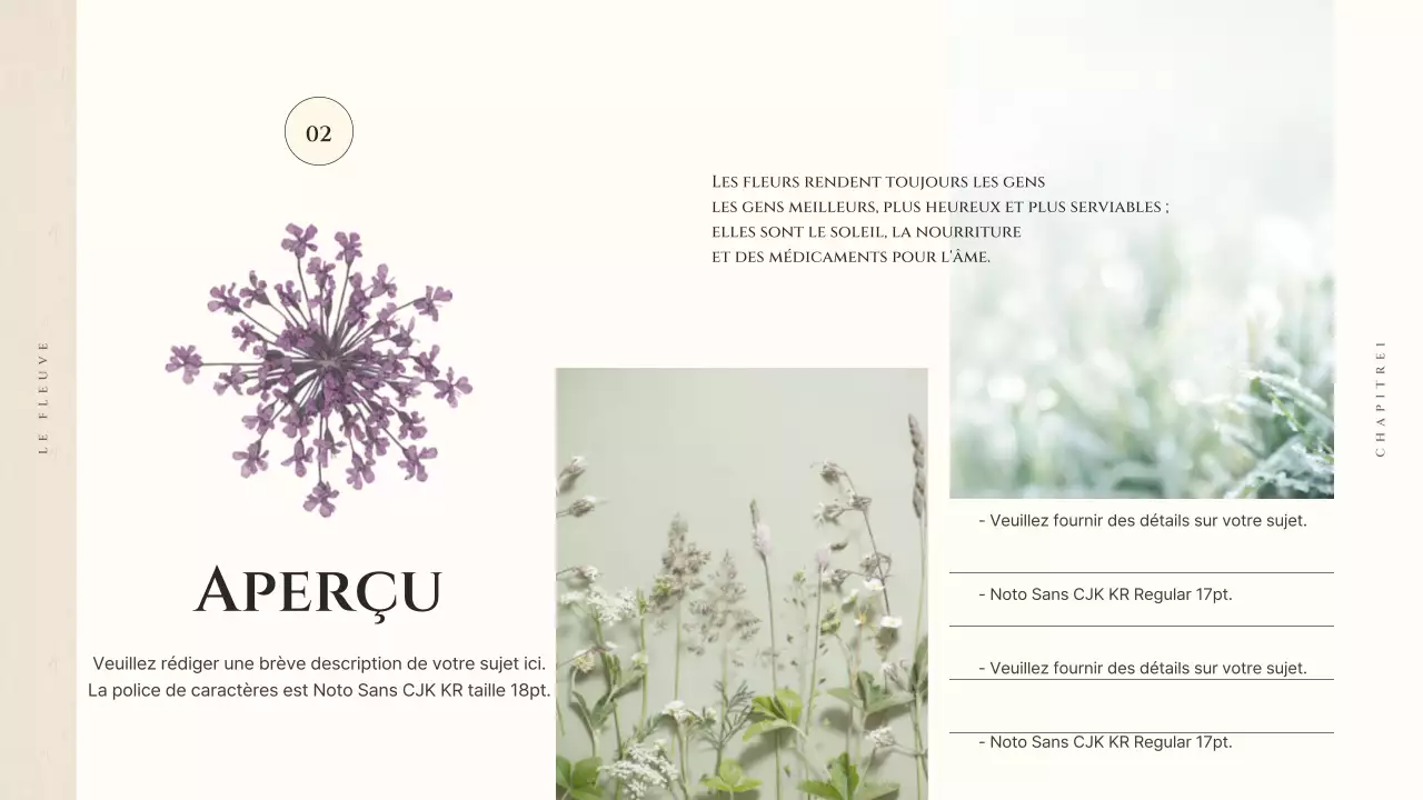 Présentation d'un magasin de fleurs avec une aquarelle de fleurs beiges