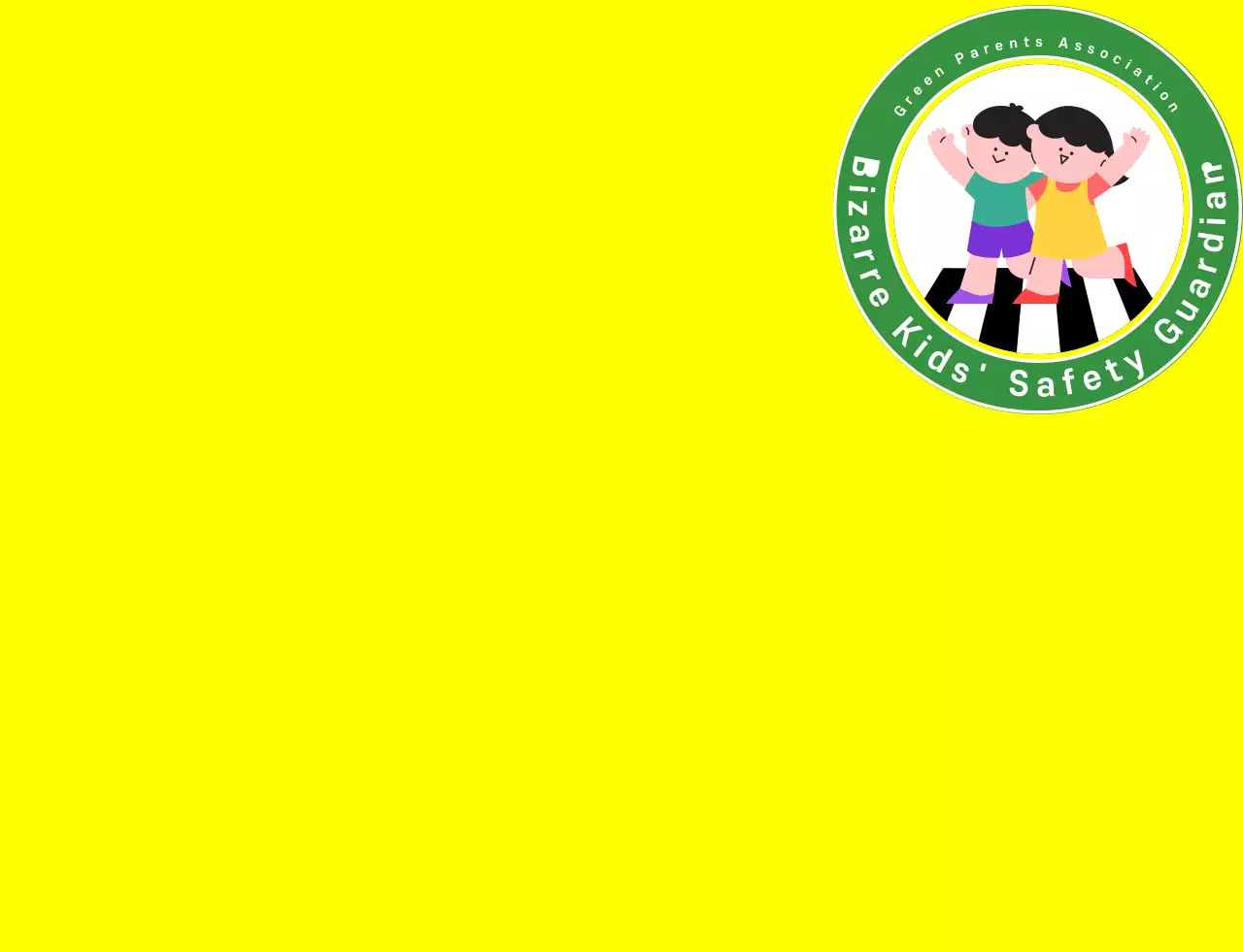 Rompi orang tua dengan logo simbol Asosiasi Orang Tua yang berwarna hijau dan bergambar warna-warni