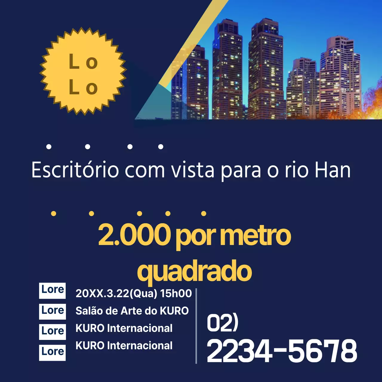 Escritório com vista para o rio Han