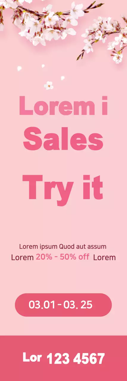 Banner de promoção de vendas com flores rosas