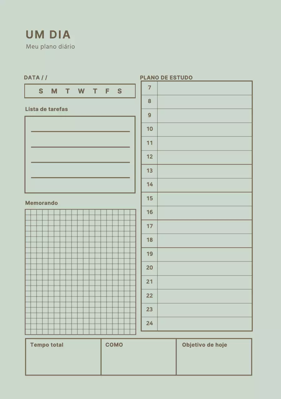 Planos diários