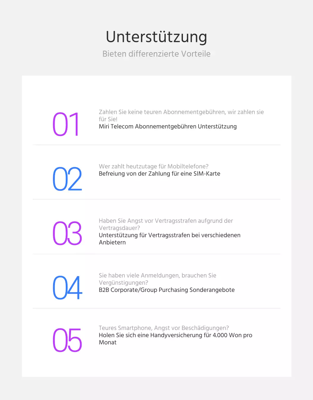 Seite mit den Einzelheiten zum Beförderer