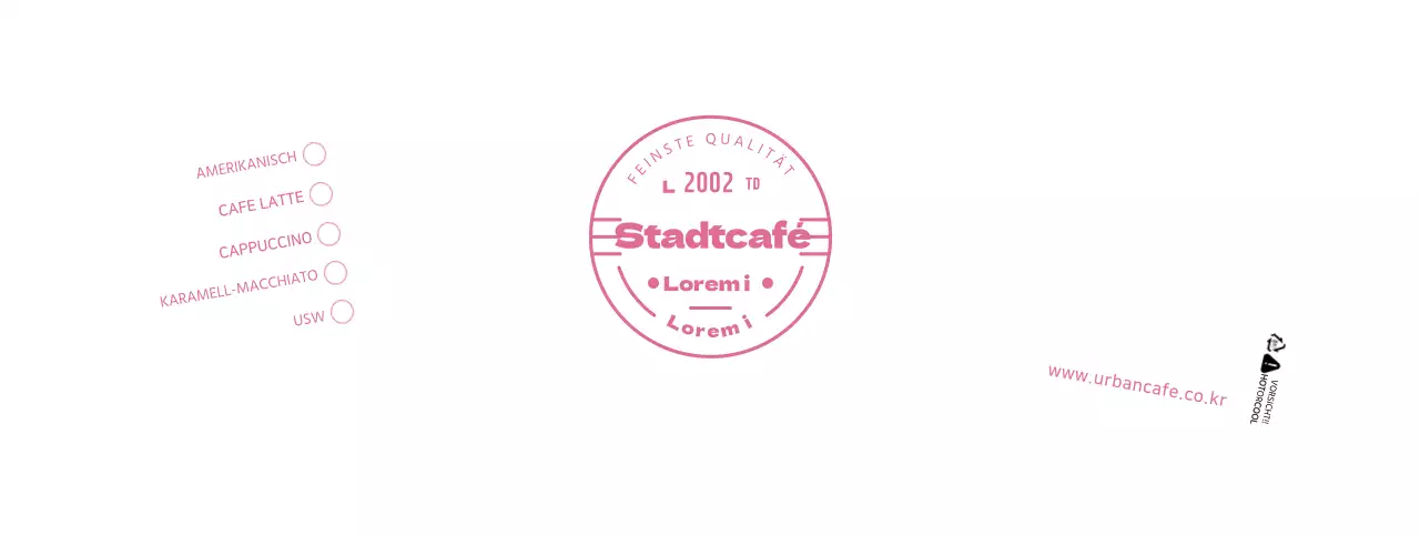 Weiß Rosa Neat Symbols Cafe