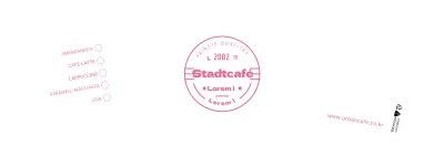 Weiß Rosa Neat Symbols Cafe