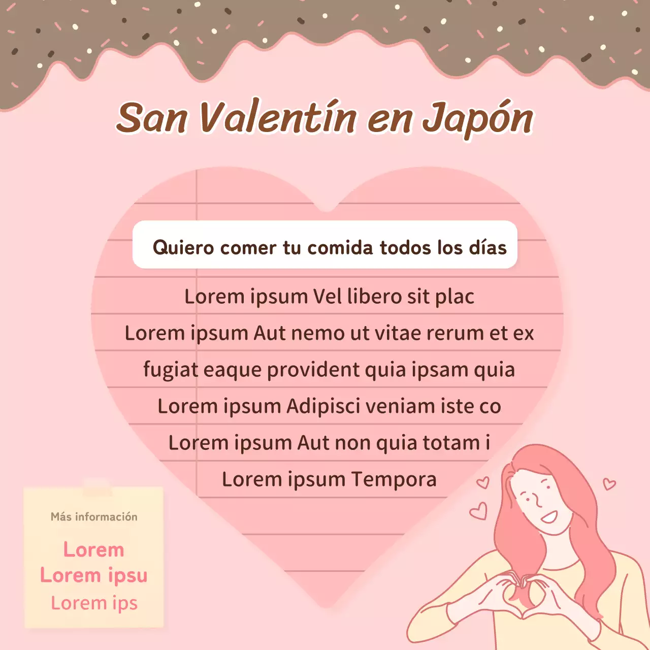 Tarjeta de San Valentín para enamorados con fondo rosaNoticias