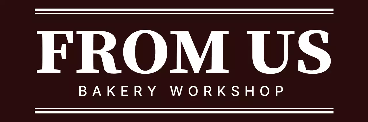 Simple modern text logo style in brown and white for bakery employees