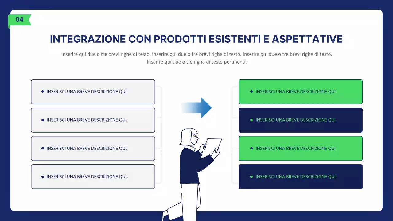 Relazione illustrativa aziendale pulita in marina