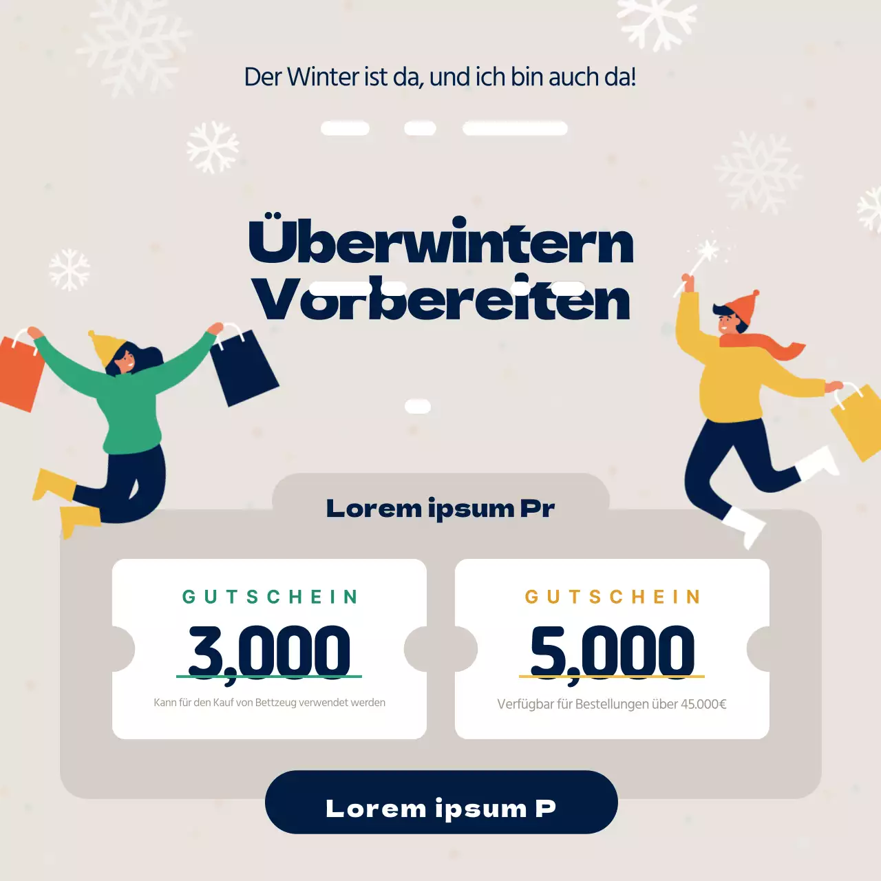 Coupons für die Überwinterung