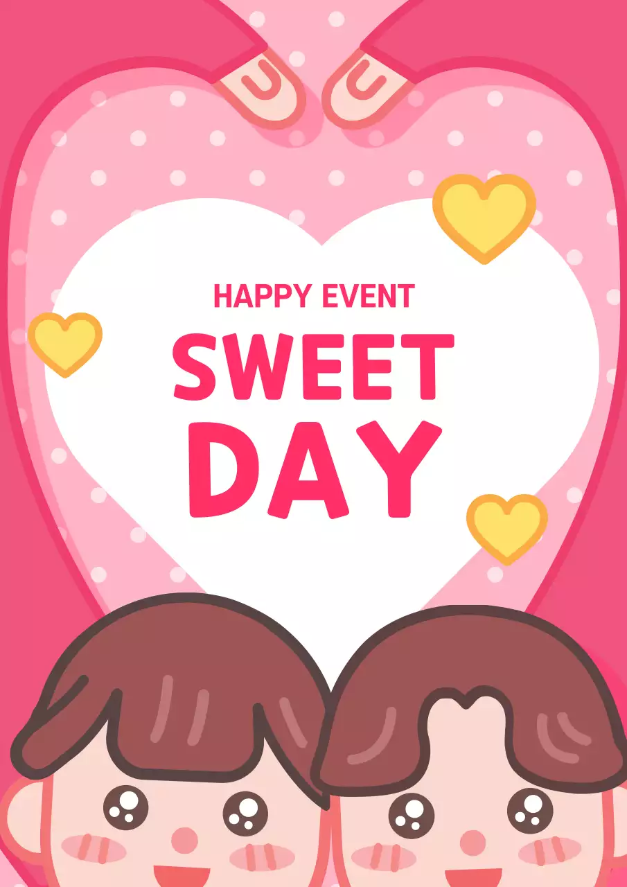 Pink Animation Event Announcement Poster