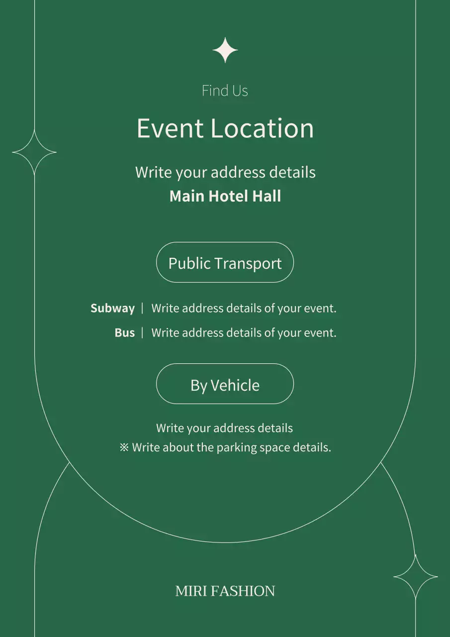 Green Elegant Fashion Invitation