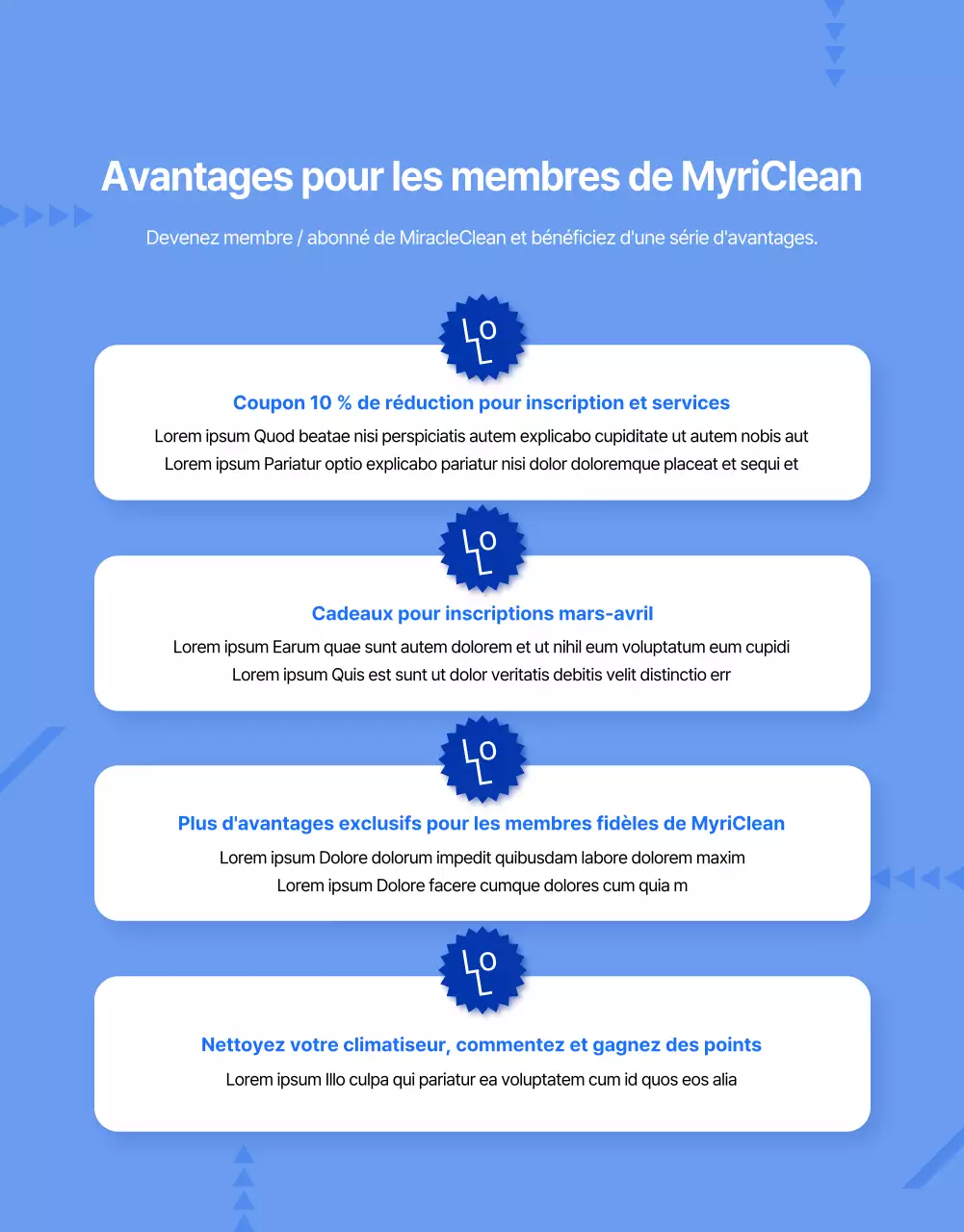 Une simple publicité bleue et jaune pour le nettoyage des climatiseurs