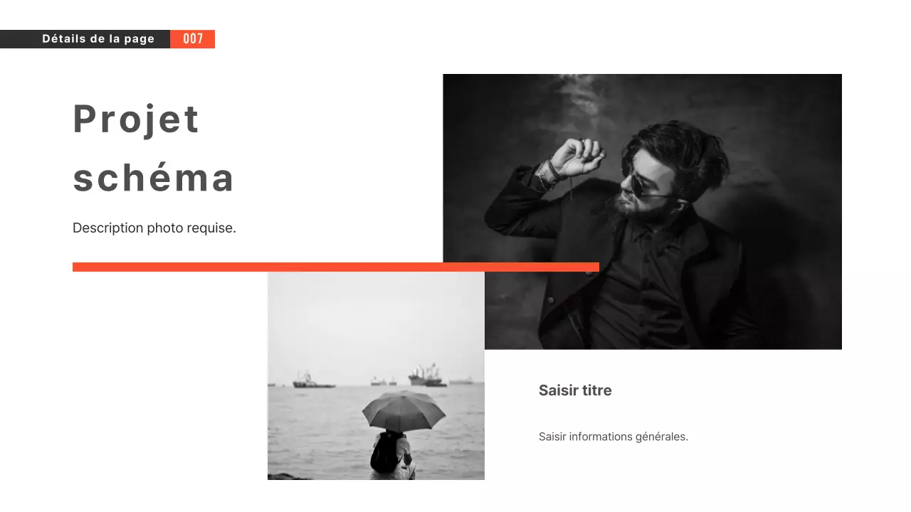 Présentations en noir et blanc