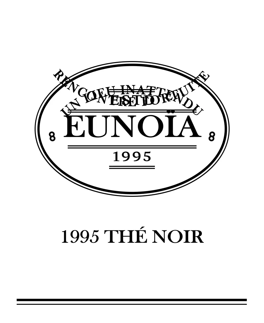 Sachets de thé noir en forme de logo vintage