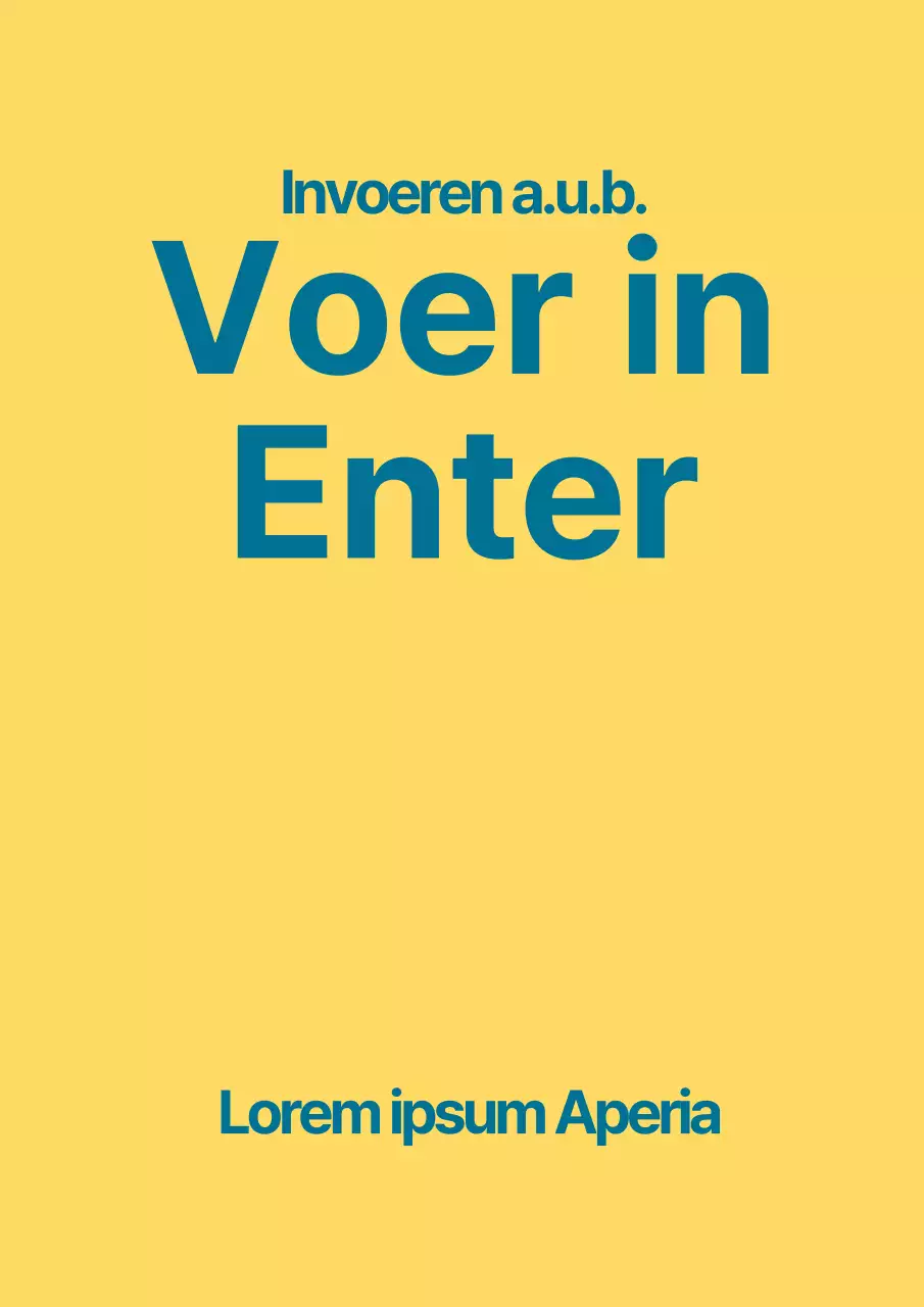 Een eenvoudig concept met gele en blauwe tekst