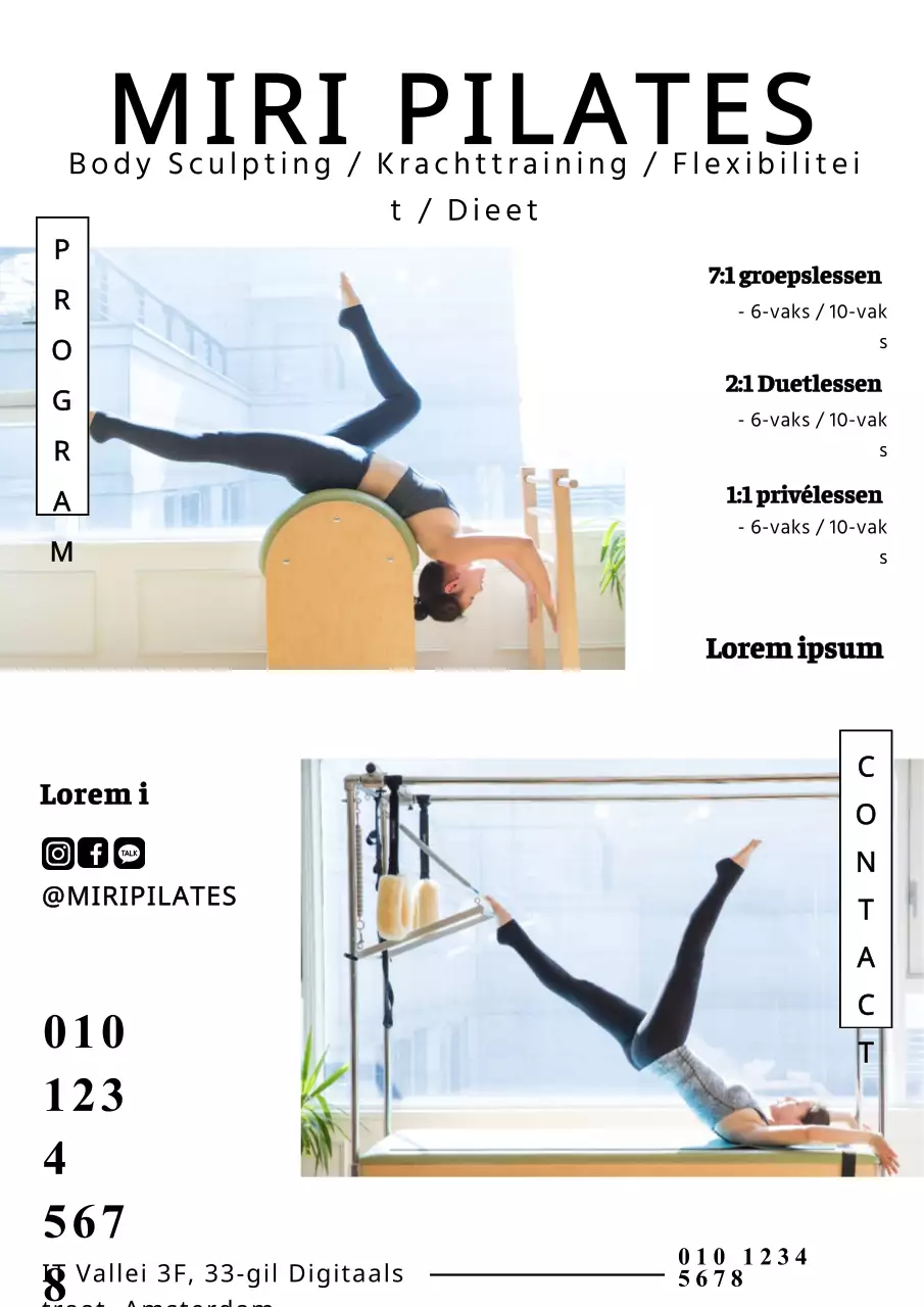 Promoot je Pilatesschool met een zwart-witfoto van Pilates