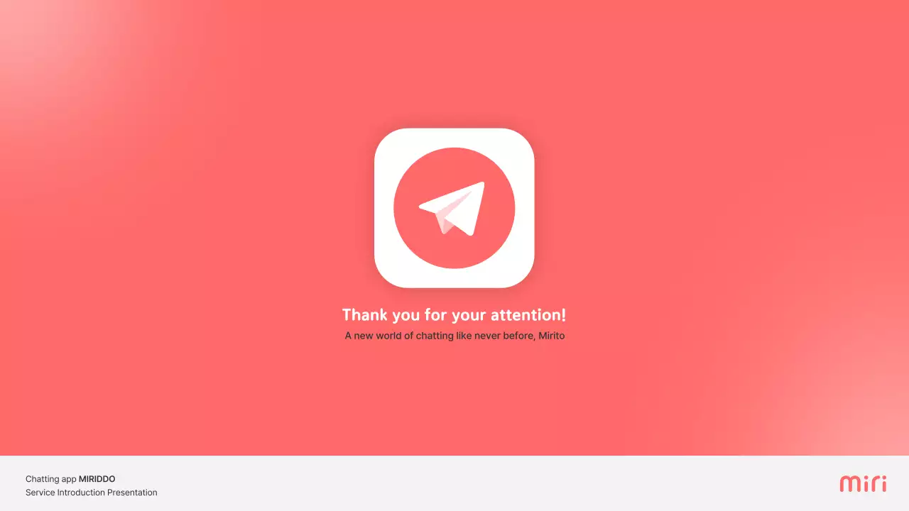 Coral Modern Chat 프로모션 프리젠테이션