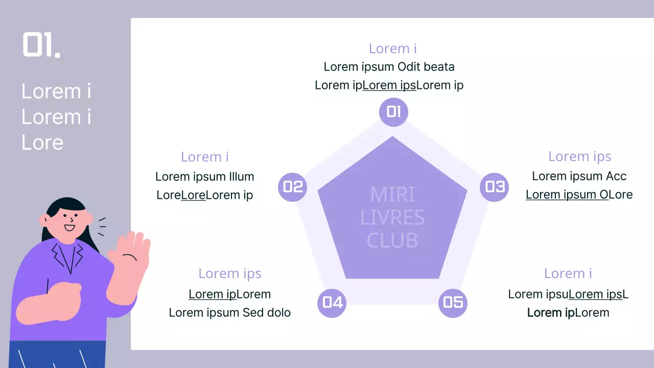 Thème de bibliothèque présentant des illustrations humaines sur un fond simple de violet et de bleu.