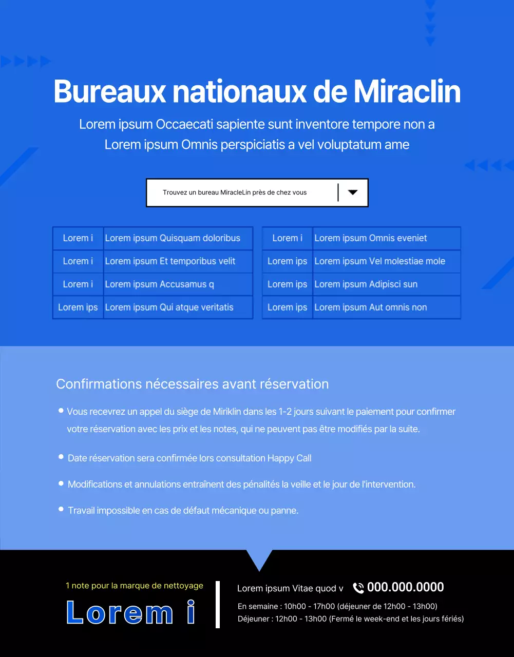 Une simple publicité bleue et jaune pour le nettoyage des climatiseurs