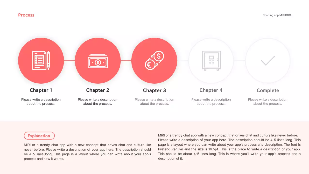 Coral Modern Chat 프로모션 프리젠테이션