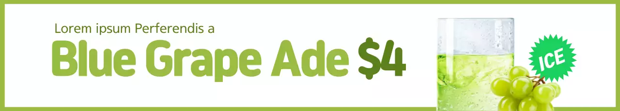 Banner de promoção de bebidas Green Simple