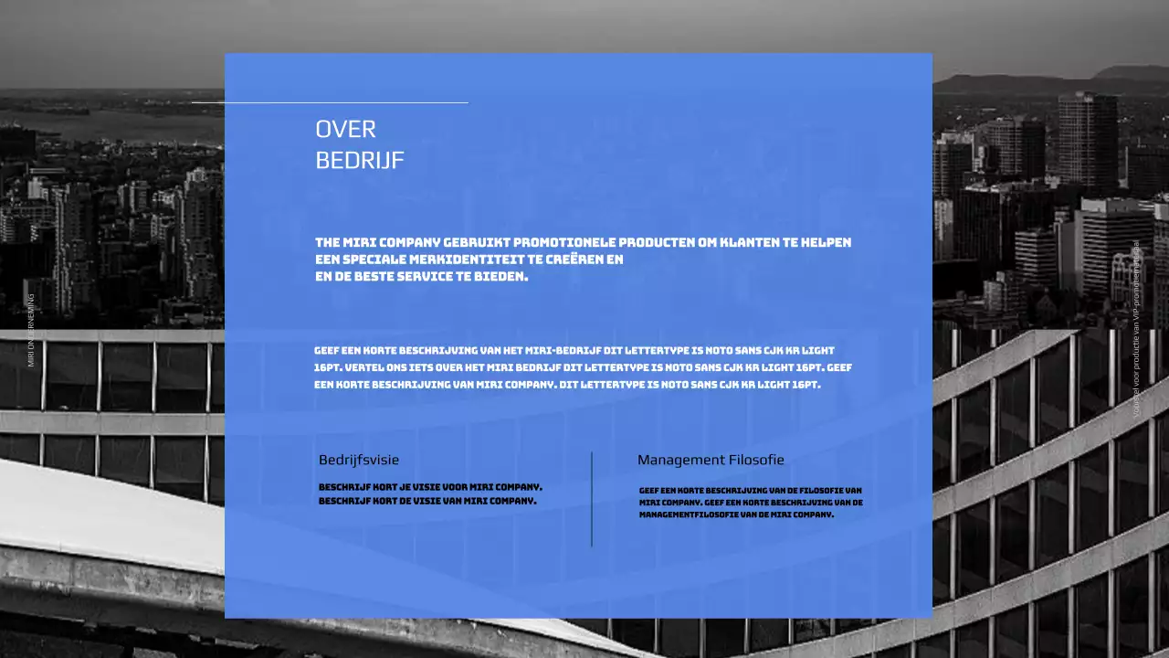 Voorstel voor een blauw getint VIP-promotiestuk