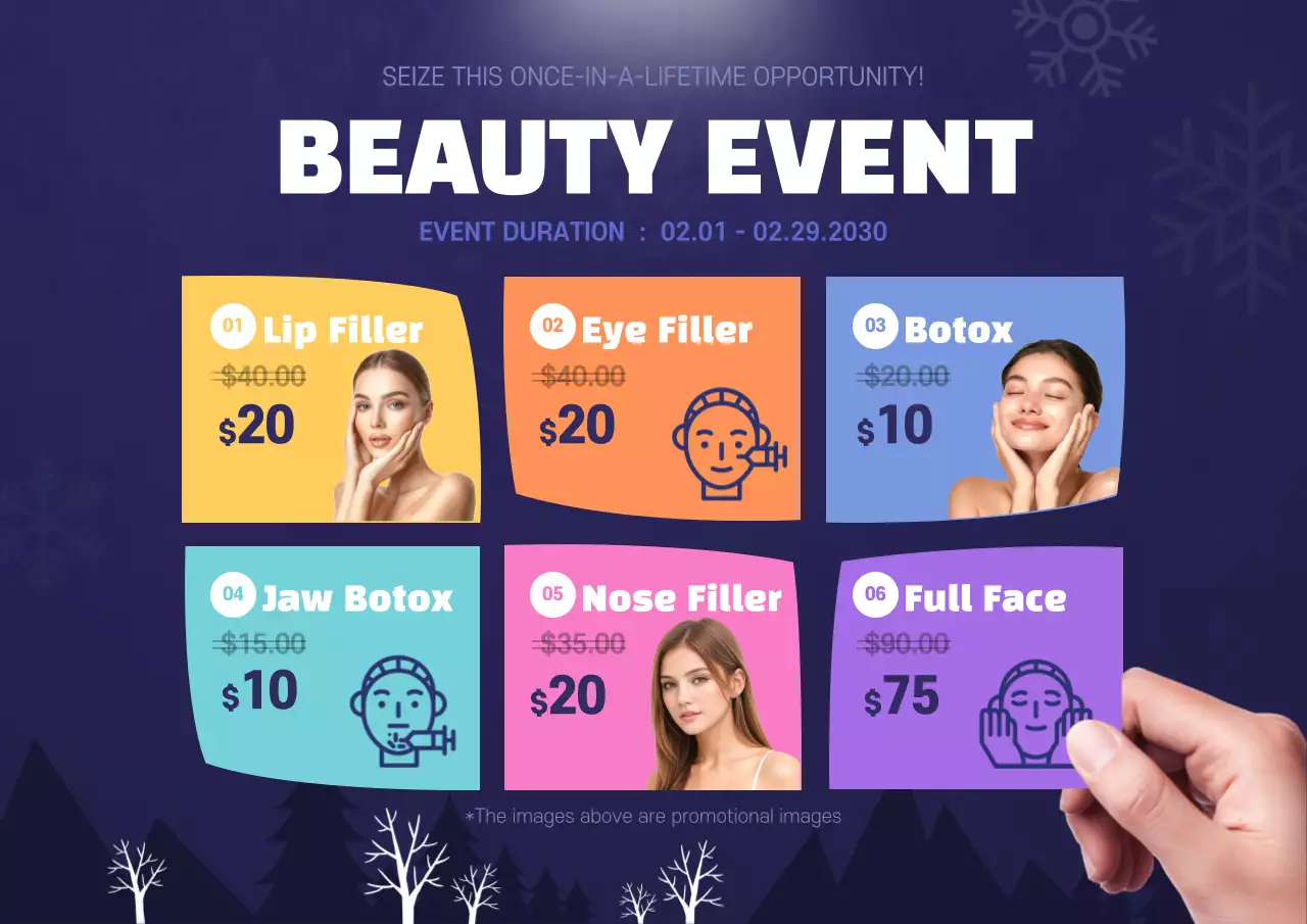 Purple Trendy Beauty Promotion Poster