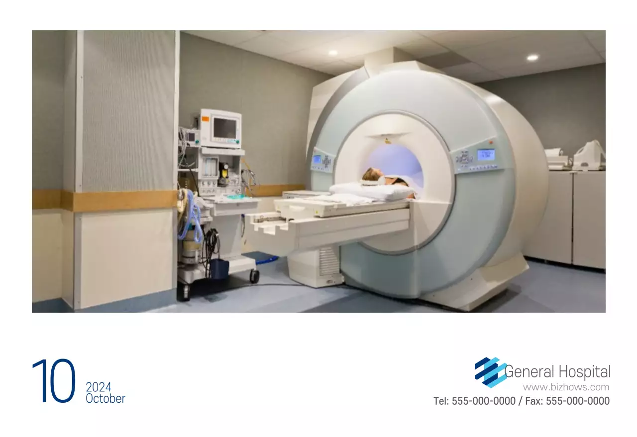 Navy White Simple Hospital