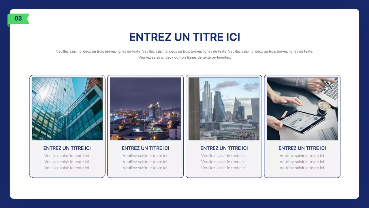 Rapport d'illustration d'entreprise propre en marine