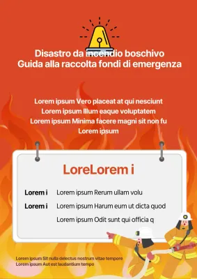 Guida alla raccolta di fondi per il disastro degli incendi nel bush rosso e giallo
