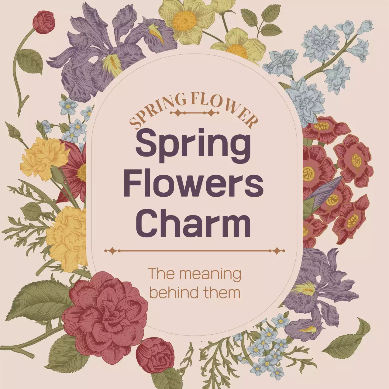 Spring flower concept of pink vintage flower full concept