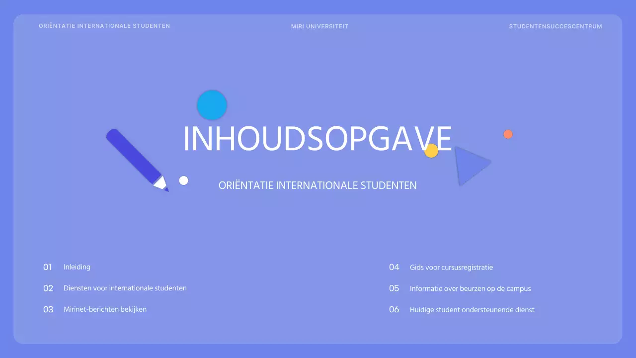 Oriëntatie voor internationale studenten in paars en levendig