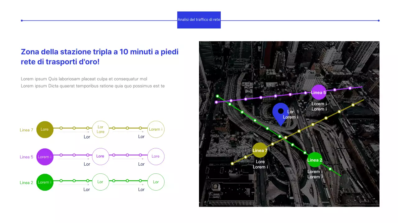 Rapporto sugli investimenti in uffici di colore blu