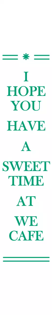 Teks emosional dalam warna hijau, kafe bergaya alat tulis